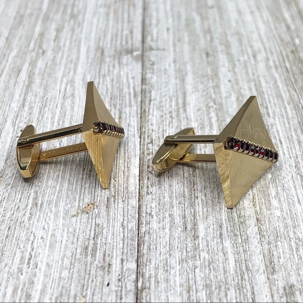 Vtg Sarah Coventry Red Rhinestone Mid-Century Link